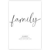 Family Personalisiert | Familienposter