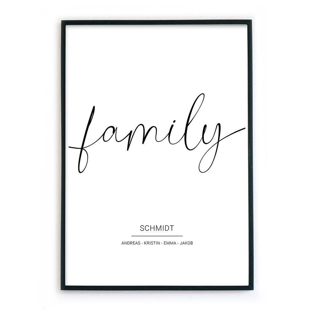 Family Personalisiert | Familienposter