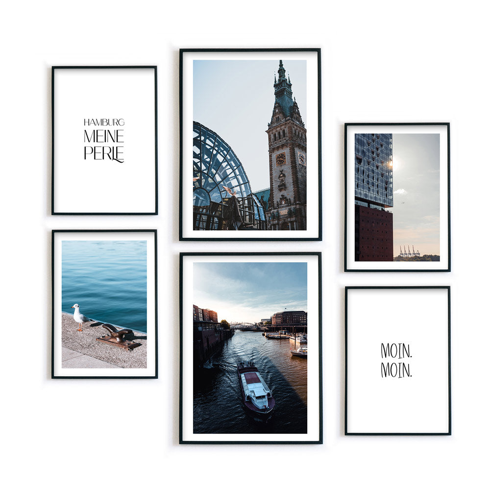 Blaues Hamburg - Bilder Set