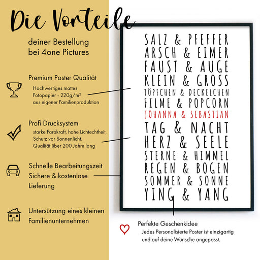 Paare Poster Personalisiert