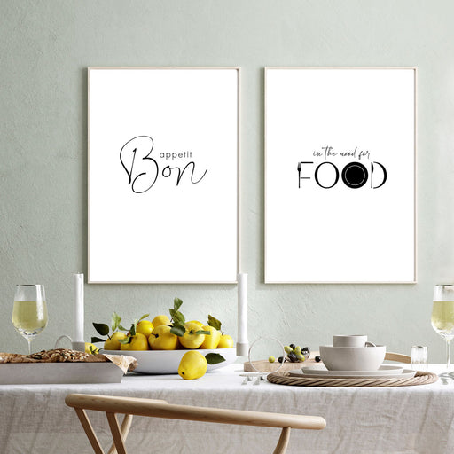 I love food | Küchen Bilder Set