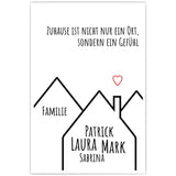 Zuhause, ein Gefühl - Familienbild Personalisiert
