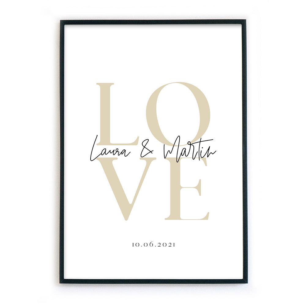 Liebe Bild - Geschenk Personalisiert