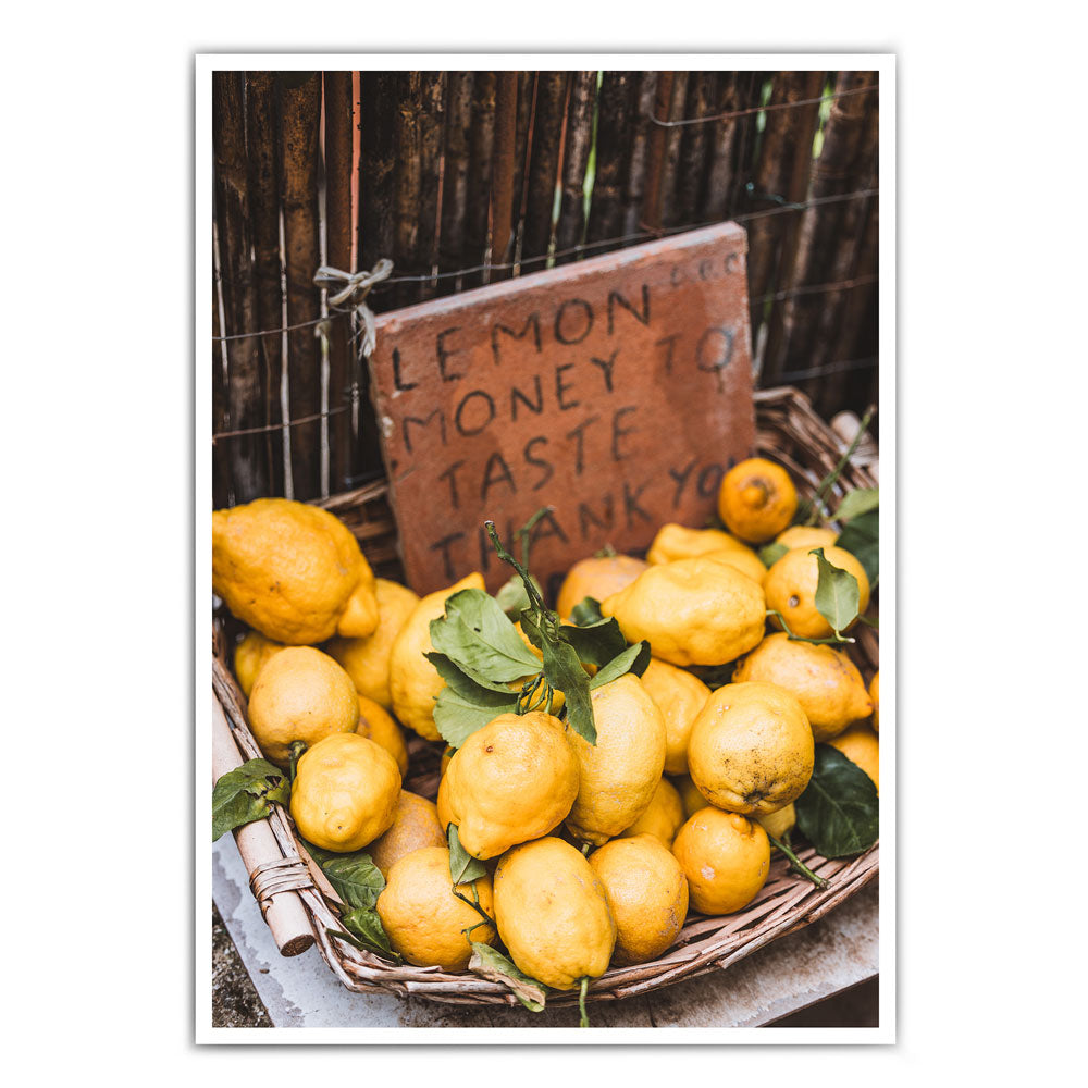 Lemon for Money - Wandbild Küche