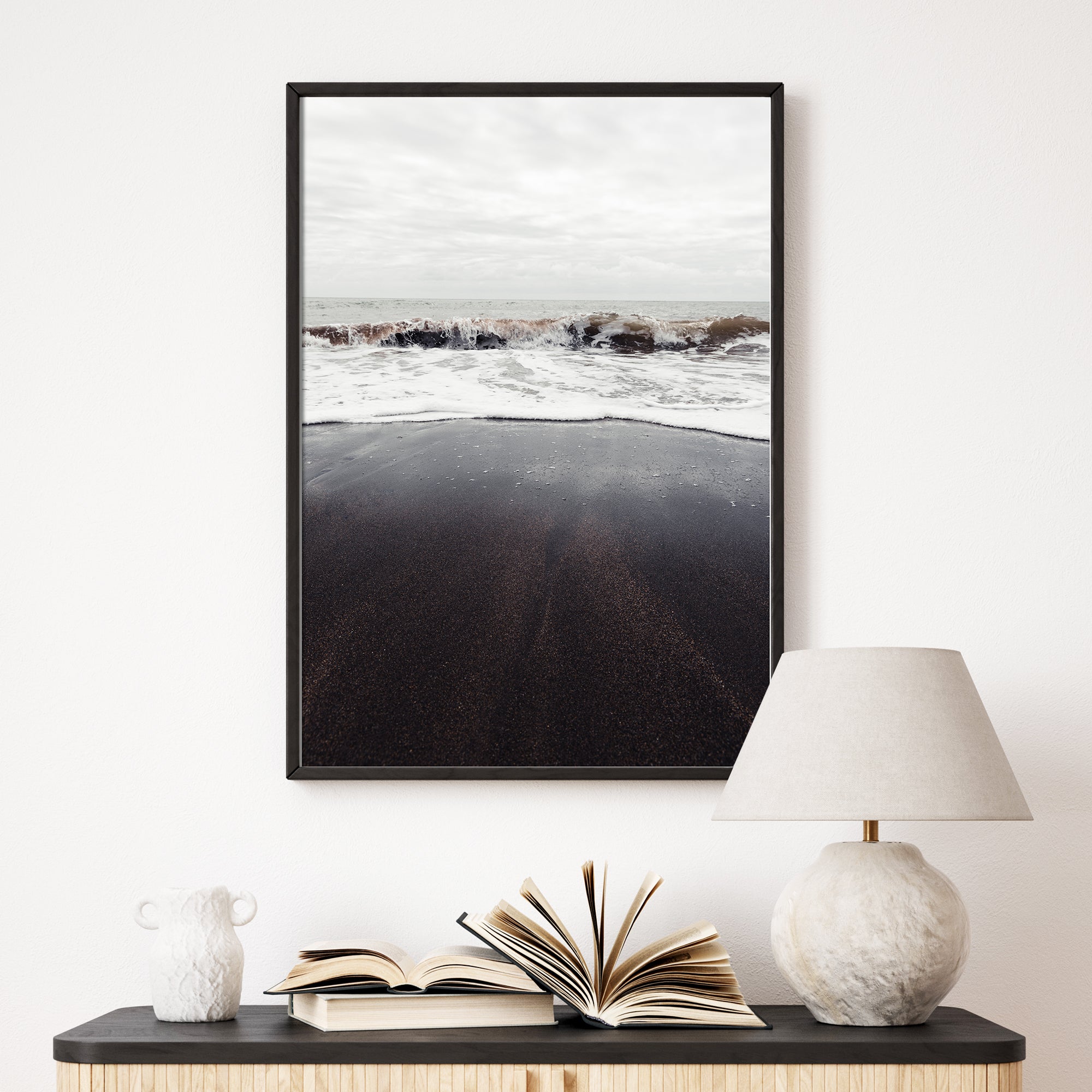 Schwarzer Strand #5 - Natur Poster