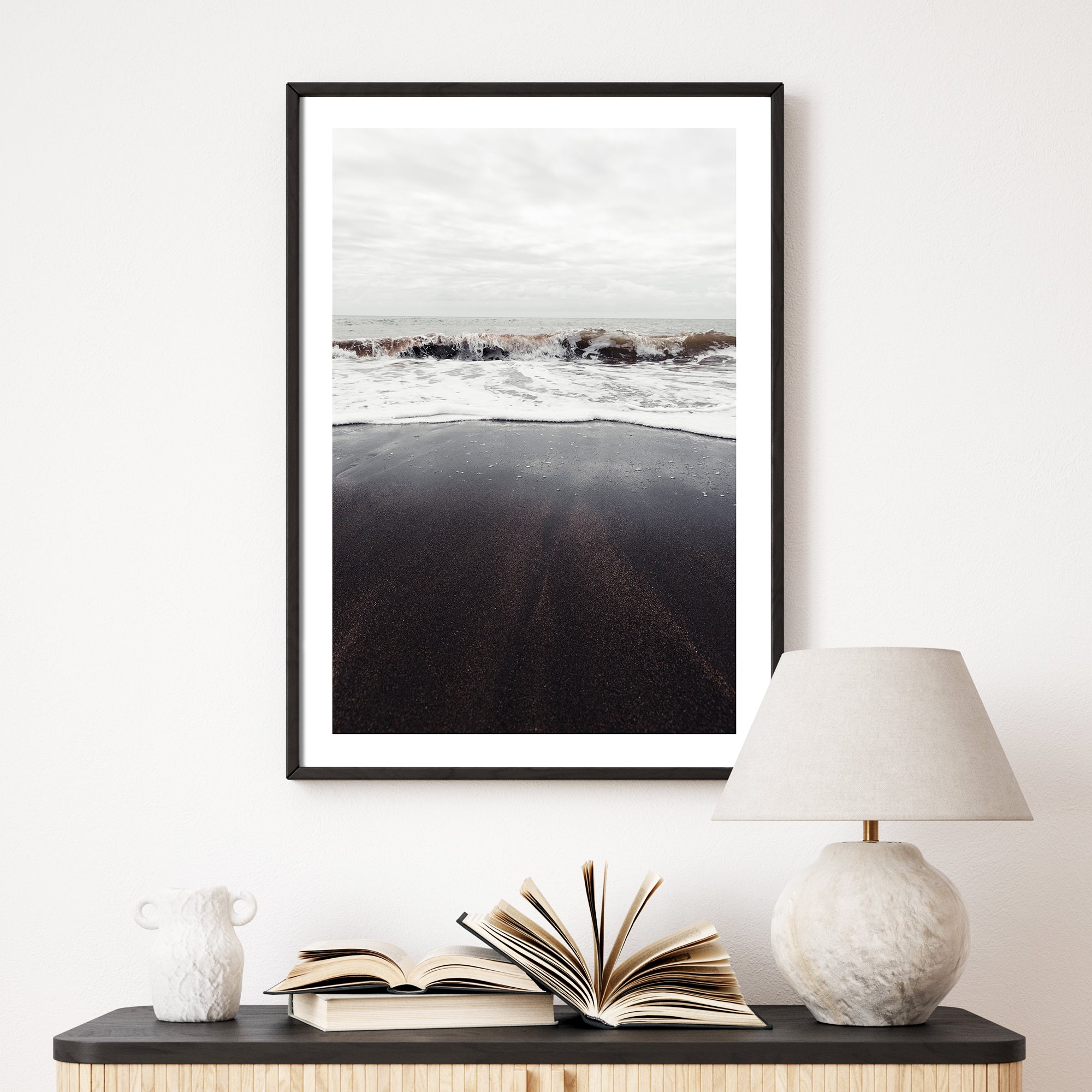 Schwarzer Strand #5 - Natur Poster