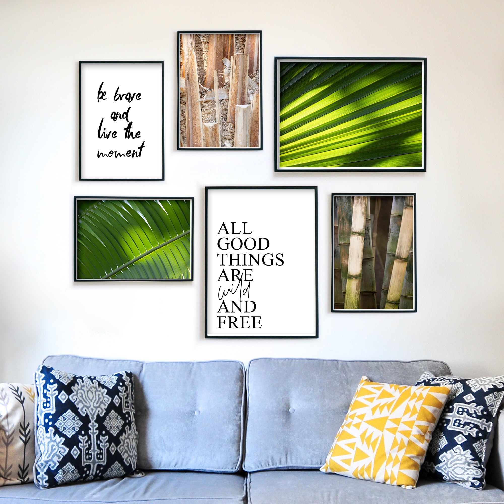 Palmen Urlaub Poster Set