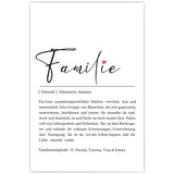 Familie Definition - Personalisiert