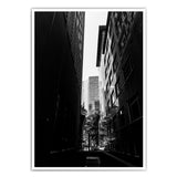 Blick durch Hochhäuser SW - Frankfurt Poster
