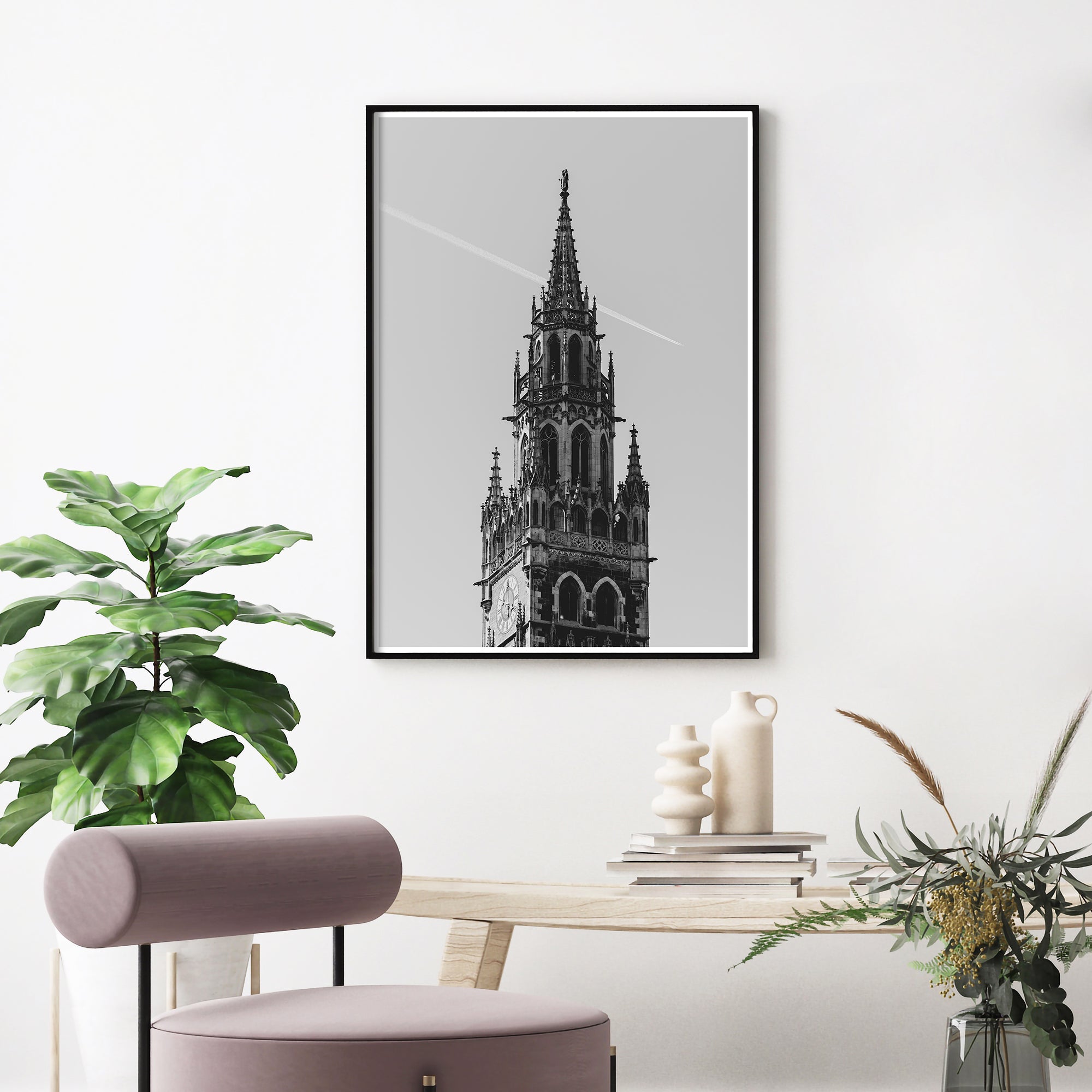 sw Rathaus in München Bild