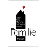 Haus mit Herz Familienposter