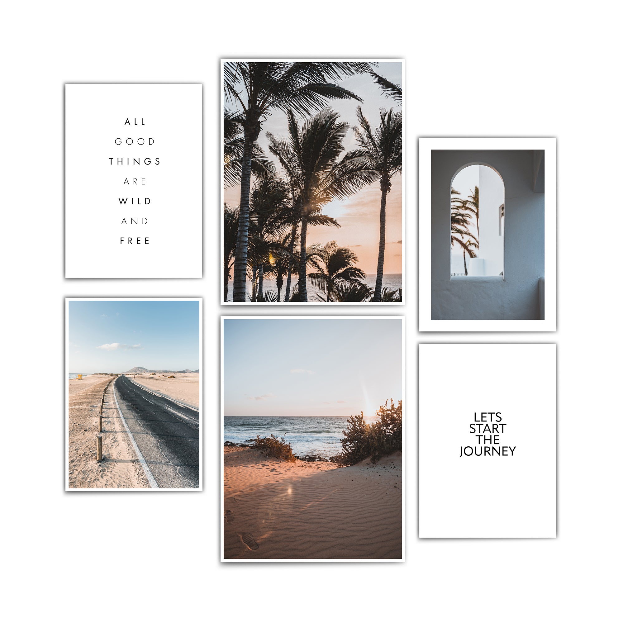 4one Pictures von – Strand, Bilderwände Meer | Sets Poster Fertige Palmen &