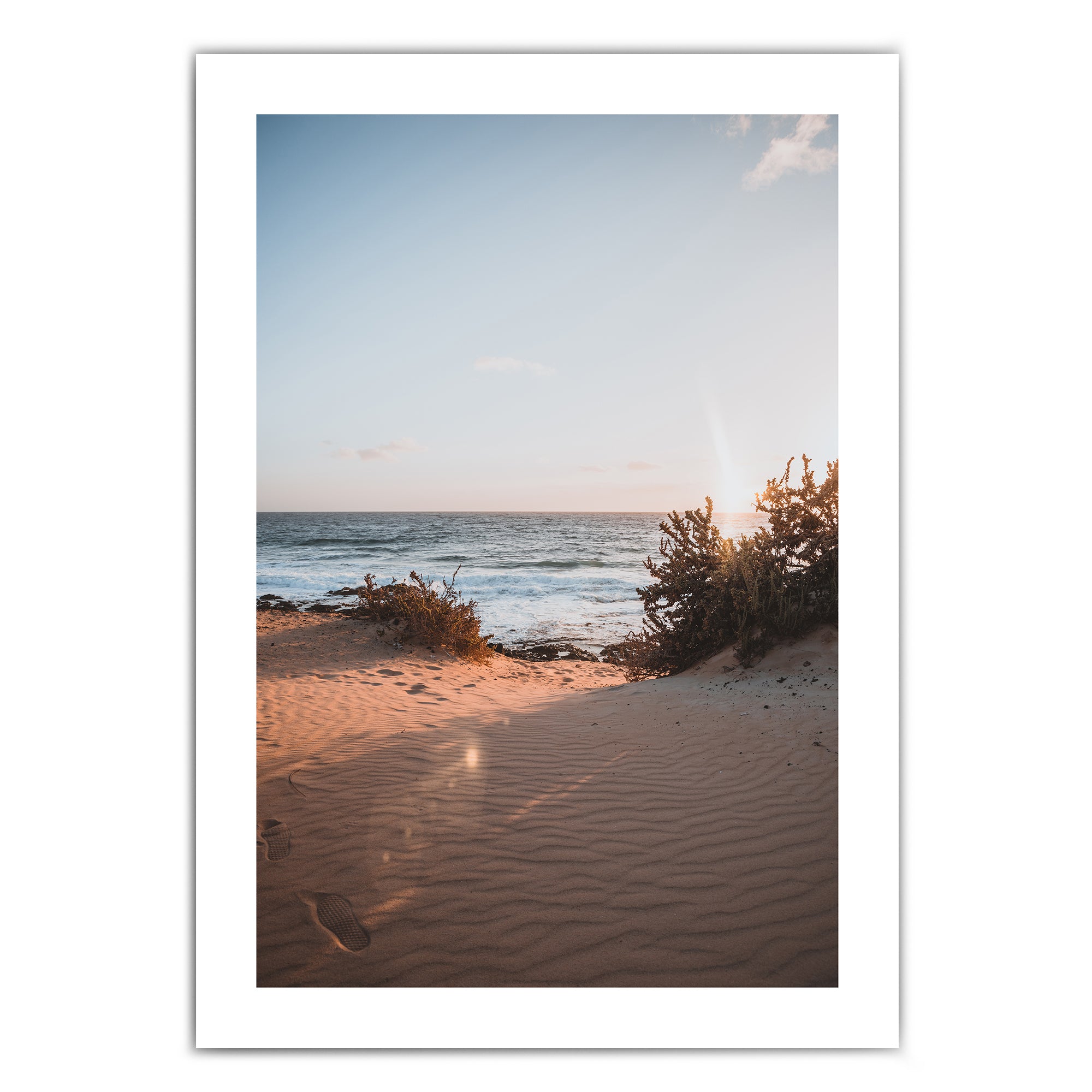 Barfuß zum Strand Poster