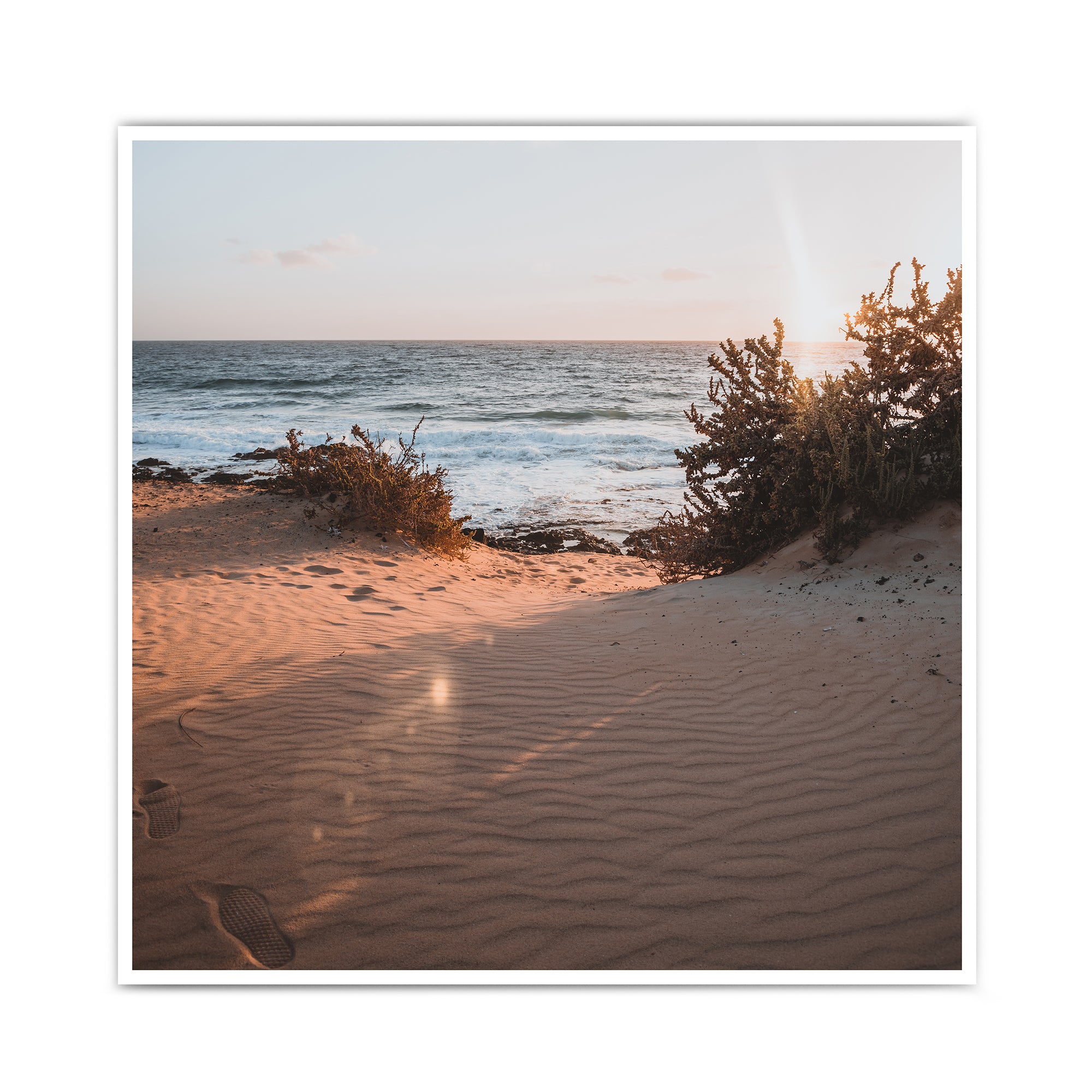Barfuß zum Strand Poster