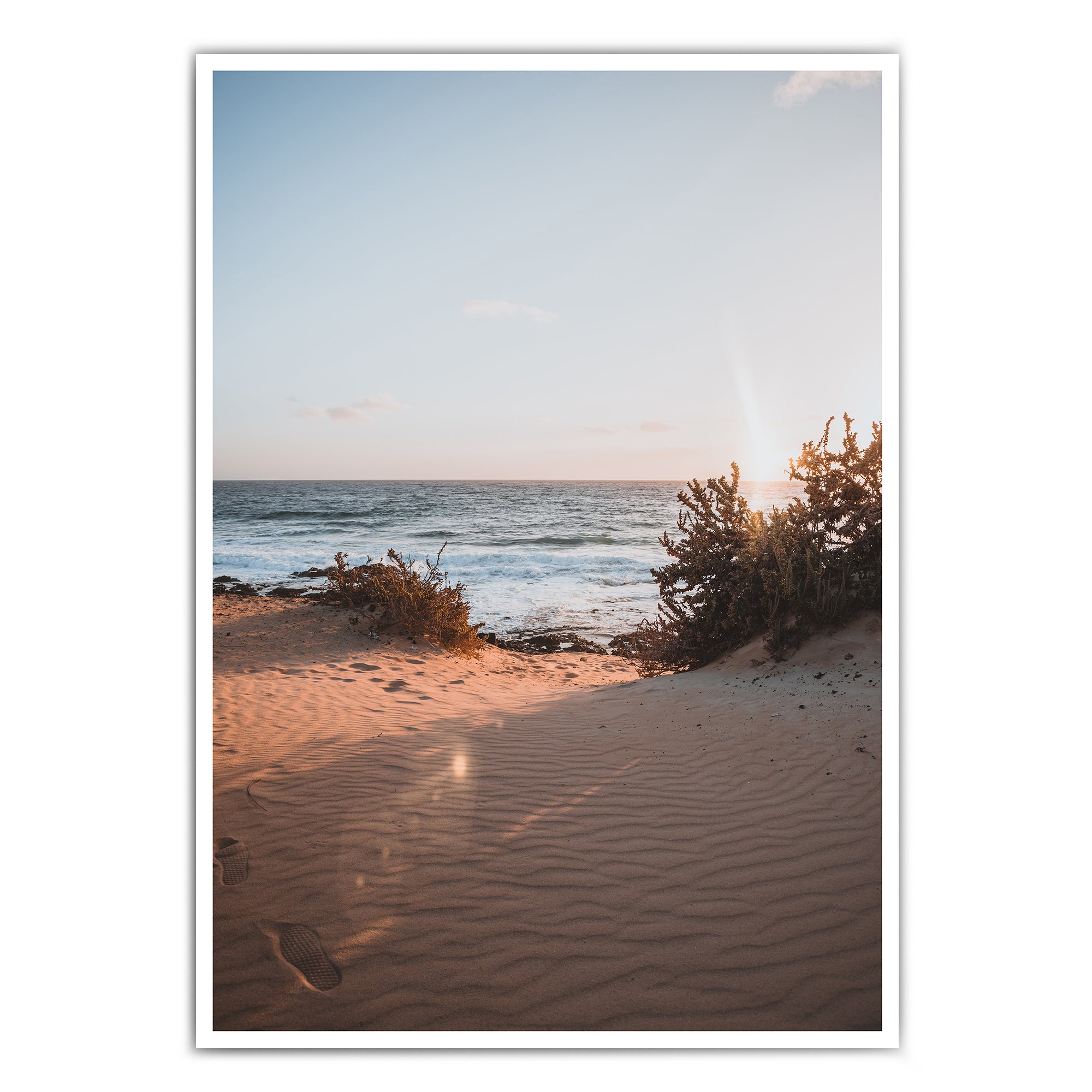 Barfuß zum Strand Poster