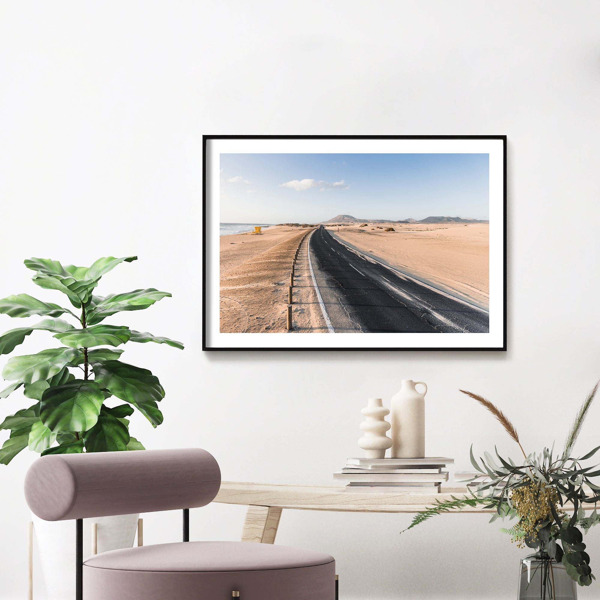 Straße am Strand - Natur Poster