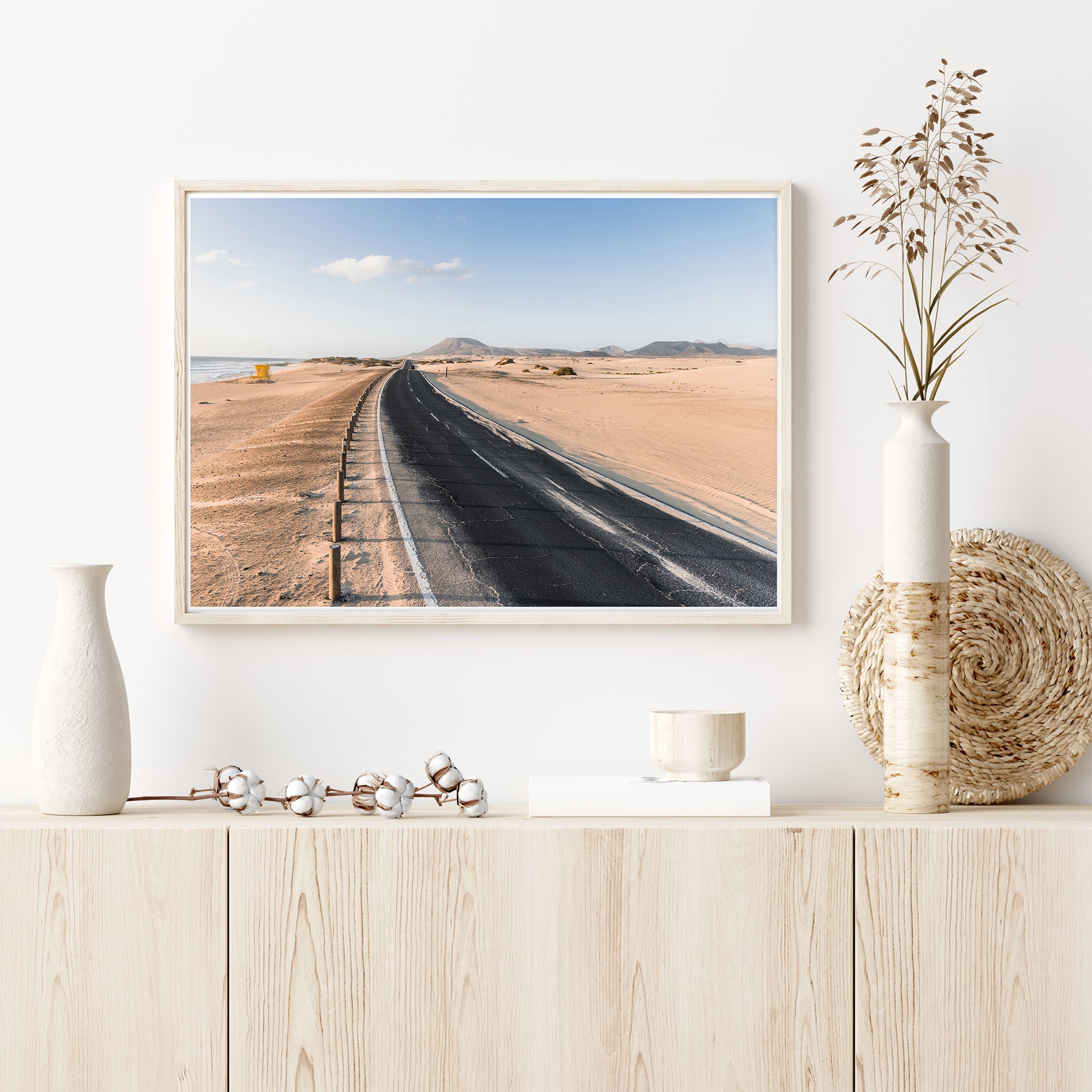 Straße am Strand - Natur Poster