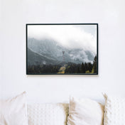 Retro Berg Landschaft Poster