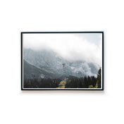 Retro Berg Landschaft Poster