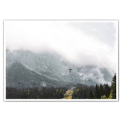 Retro Berg Landschaft Poster