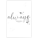 Always Liebes Poster Personalisiert