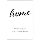 Home Koordinaten Bild Personalisiert