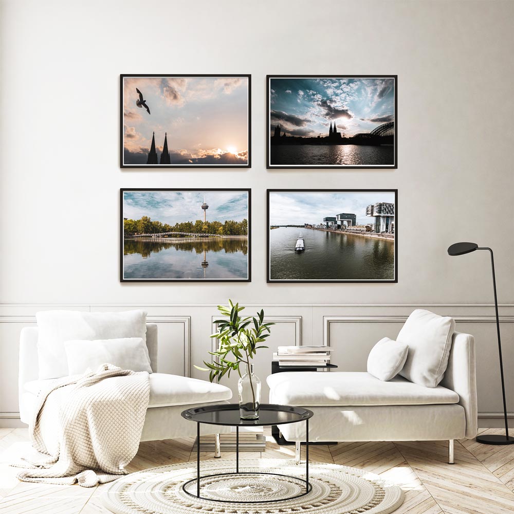 – Köln - Bilder Querformat Set 4one Pictures im Poster für dein Wohnzimmer