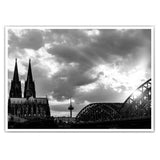 Poster Köln Sonnenuntergang SW