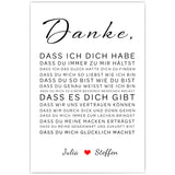 Liebeserklärung Poster Personalisiert