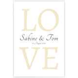 LOVE Poster Personalisiert Namen & Datum