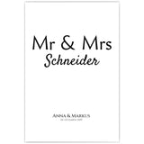 Mr & Mrs | Hochzeitsgeschenk Personalisiert
