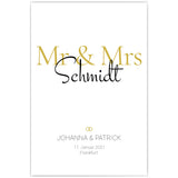 Mr & Mrs Gold Bild Personalisiert