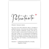 Patentante Definition Bild - Personalisiert