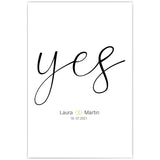 Yes Hochzeit Bild Personalisiert