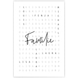 Kreuzwort #3 - Familien Poster Personalisiert