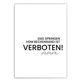 Springen vom Beckenrand
